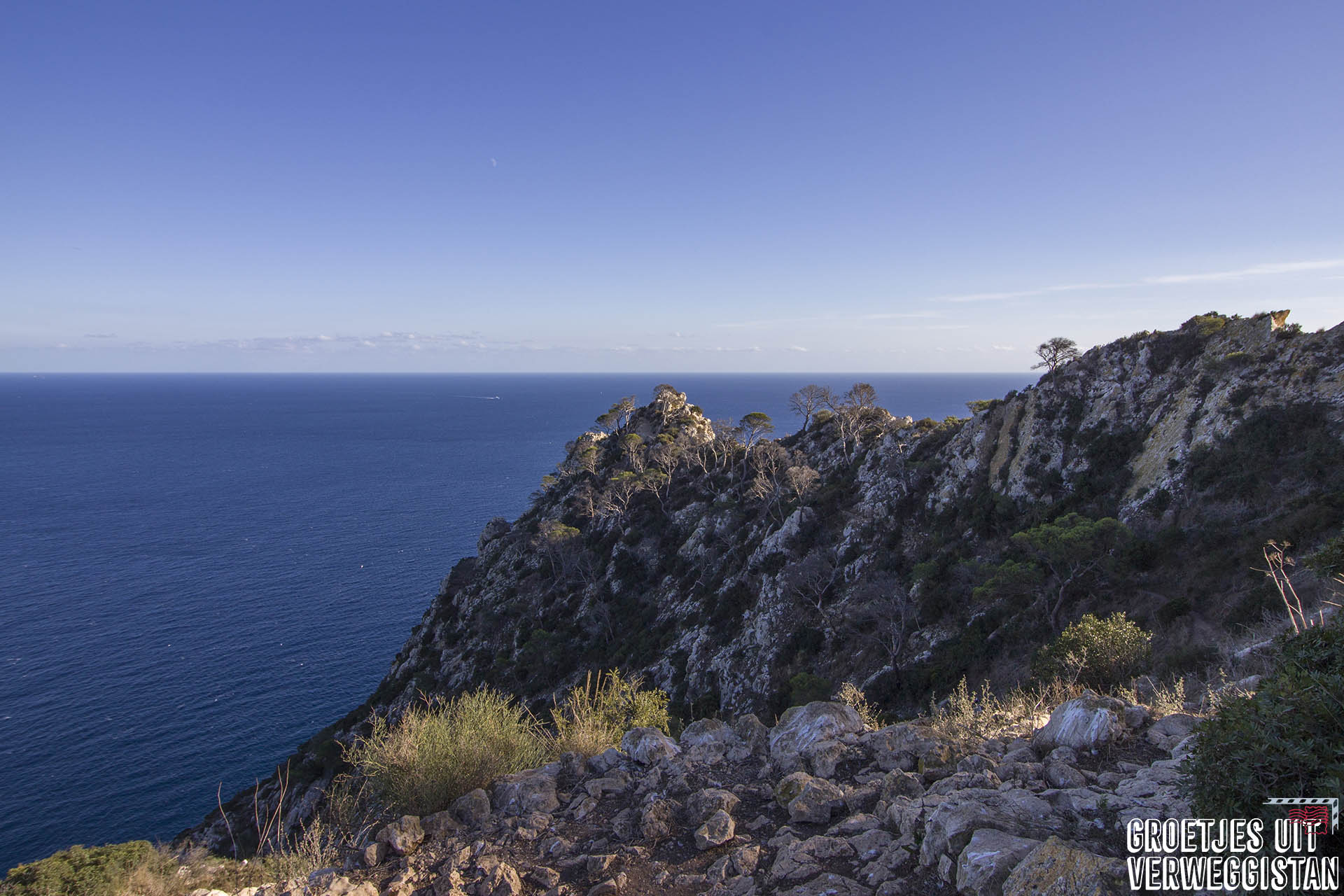 Uitzicht over de Middellandse Zee vanaf Peñon de Ifach