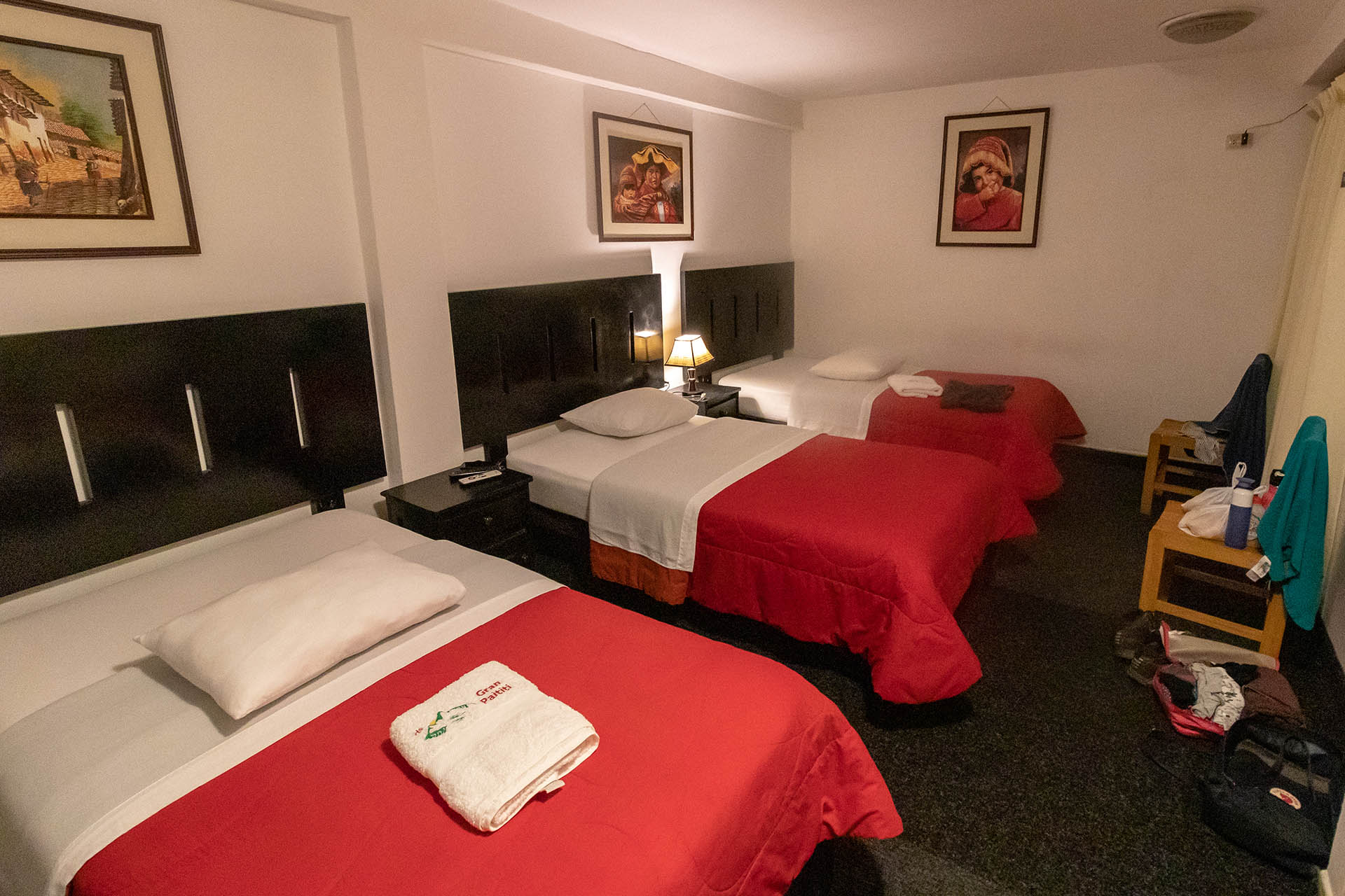 Hotelkamer in Aguas Calientes tijdens de laatste nacht van de Inka Jungle Trek